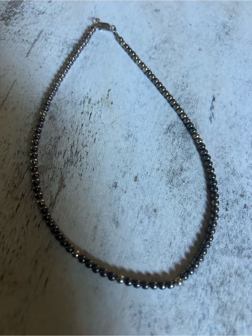 Sterling Silver Bead Pearl Necklace - Women's Jewelry